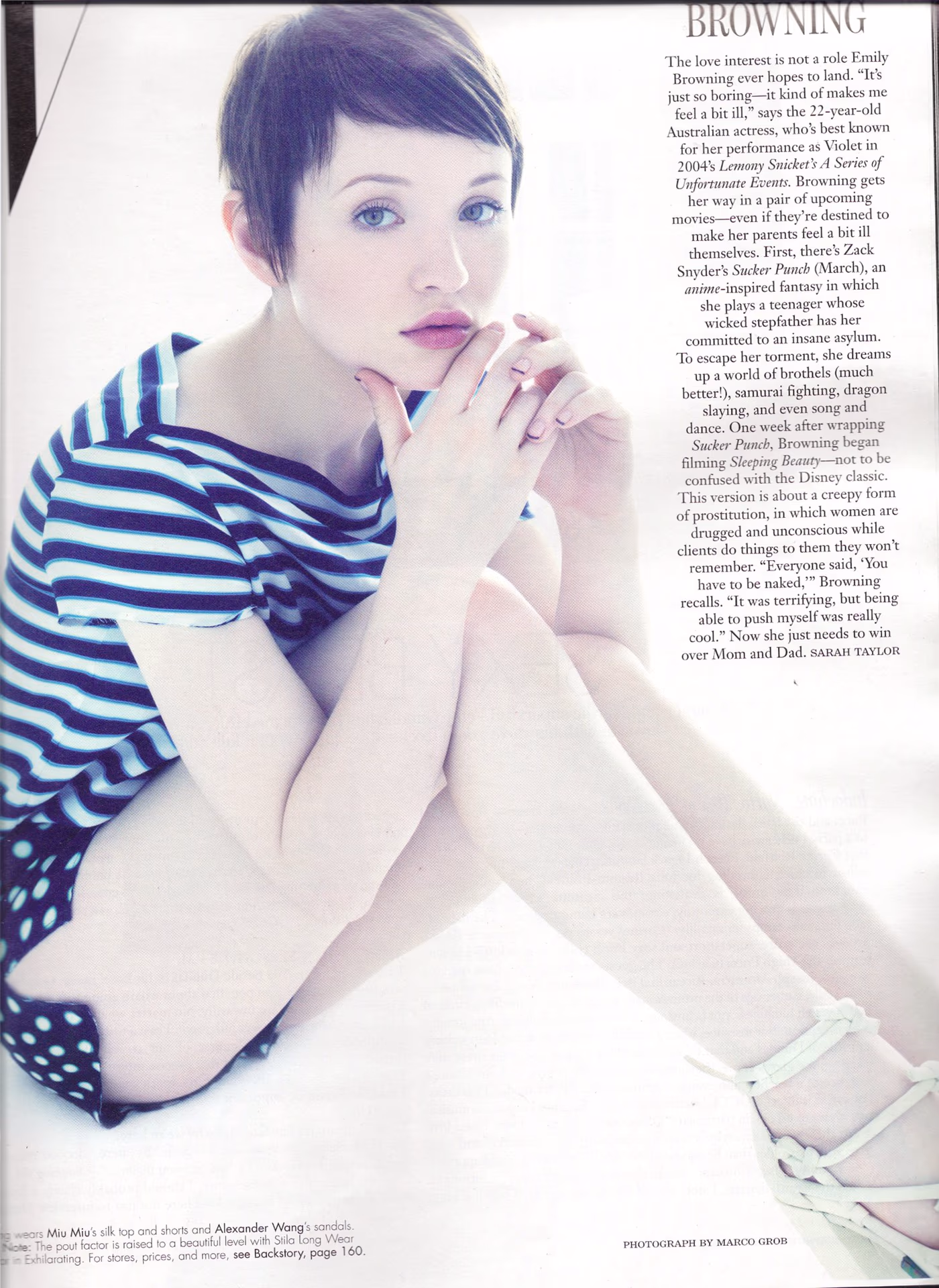 Emily Browning Leg Photoshoot