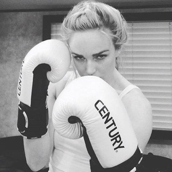 Caity Lotz Breast Photoshoot
